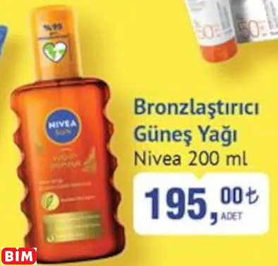NİVEA BRONZLAŞTIRICI GÜNEŞ YAĞI NİVEA BRONZLAŞTIRICI GÜNEŞ YAĞI